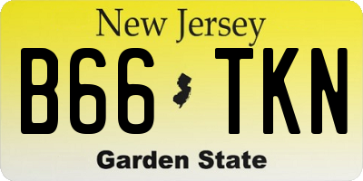 NJ license plate B66TKN
