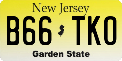 NJ license plate B66TKO