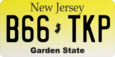 NJ license plate B66TKP