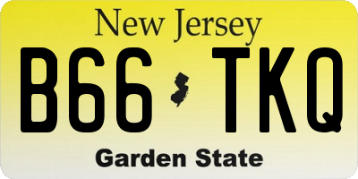 NJ license plate B66TKQ