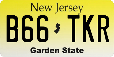 NJ license plate B66TKR