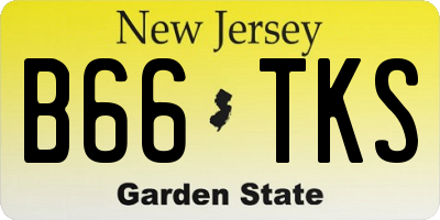 NJ license plate B66TKS