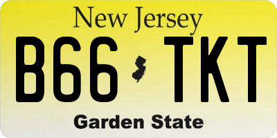 NJ license plate B66TKT