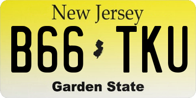 NJ license plate B66TKU