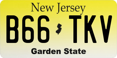 NJ license plate B66TKV