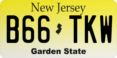 NJ license plate B66TKW