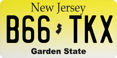 NJ license plate B66TKX