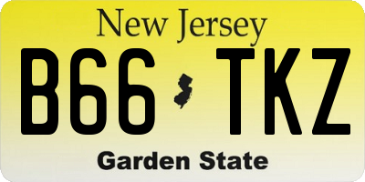 NJ license plate B66TKZ