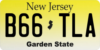 NJ license plate B66TLA