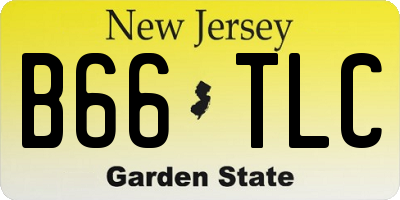 NJ license plate B66TLC