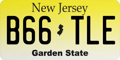 NJ license plate B66TLE