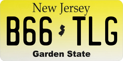 NJ license plate B66TLG