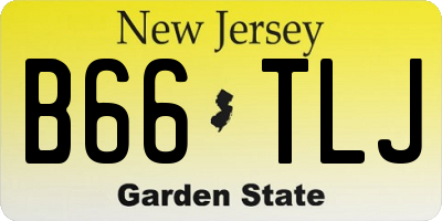 NJ license plate B66TLJ
