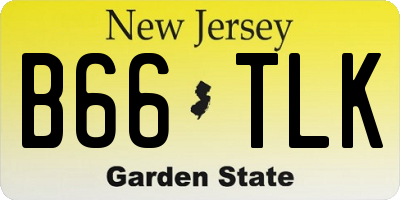 NJ license plate B66TLK
