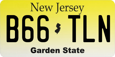 NJ license plate B66TLN
