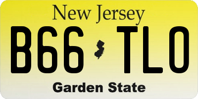 NJ license plate B66TLO