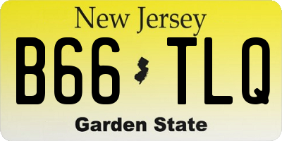 NJ license plate B66TLQ