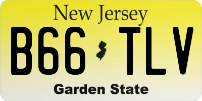 NJ license plate B66TLV