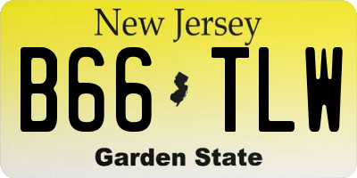 NJ license plate B66TLW