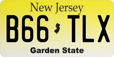 NJ license plate B66TLX