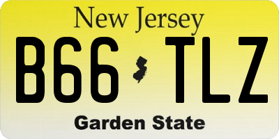 NJ license plate B66TLZ
