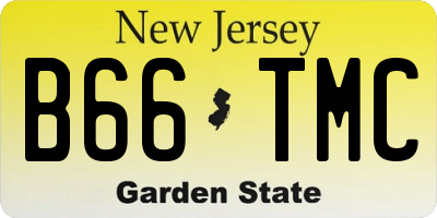 NJ license plate B66TMC