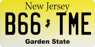 NJ license plate B66TME