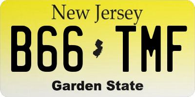 NJ license plate B66TMF