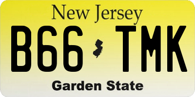 NJ license plate B66TMK