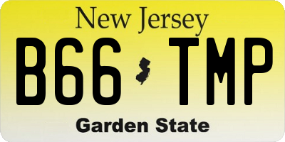 NJ license plate B66TMP