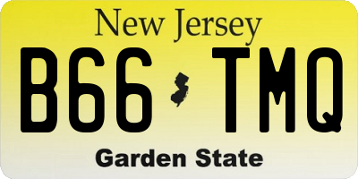 NJ license plate B66TMQ