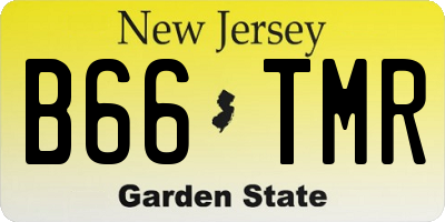 NJ license plate B66TMR