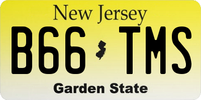 NJ license plate B66TMS