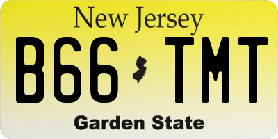 NJ license plate B66TMT
