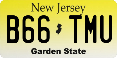 NJ license plate B66TMU