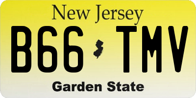 NJ license plate B66TMV