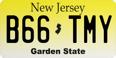 NJ license plate B66TMY