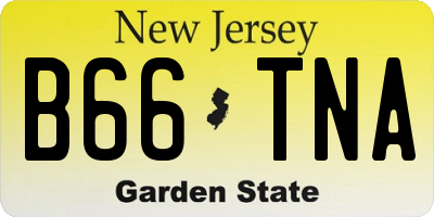 NJ license plate B66TNA