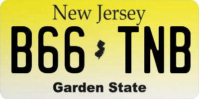 NJ license plate B66TNB