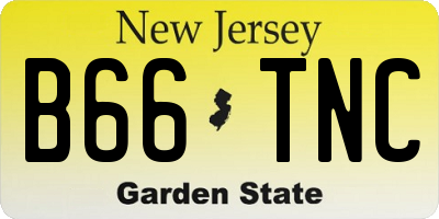 NJ license plate B66TNC
