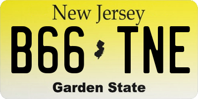 NJ license plate B66TNE