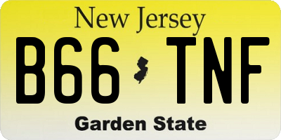 NJ license plate B66TNF