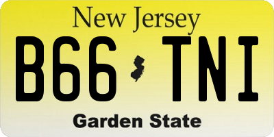NJ license plate B66TNI