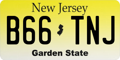 NJ license plate B66TNJ