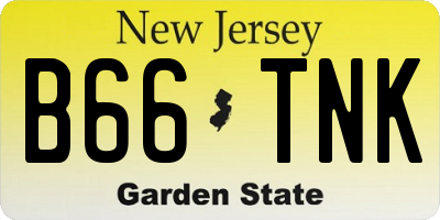 NJ license plate B66TNK
