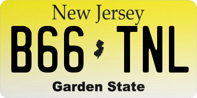 NJ license plate B66TNL