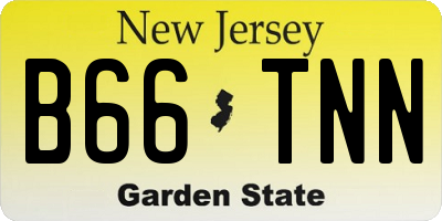 NJ license plate B66TNN