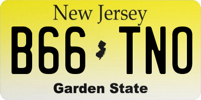NJ license plate B66TNO