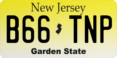 NJ license plate B66TNP