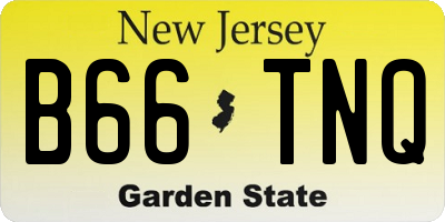 NJ license plate B66TNQ